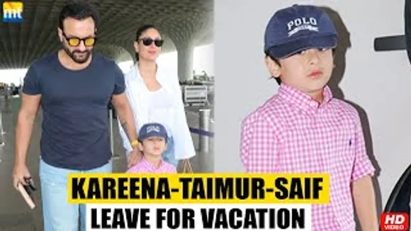 Kareena Kapoor off to vacation with Saif Ali Khan, little Taimur gave a cool pose at the airport