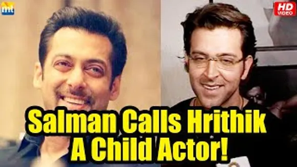 When Salman Khan called Hrithik a Child Actor, See how beautifully Hrithik reacted