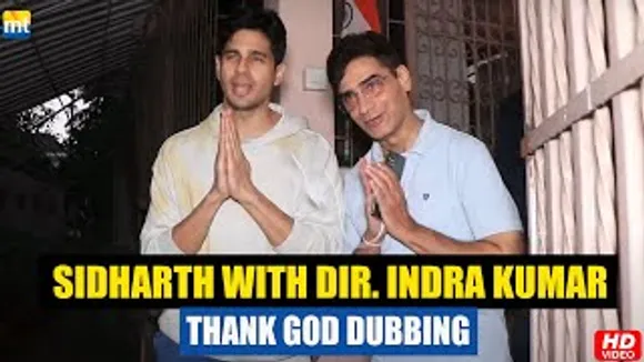 Sidharth Malhotra at Dubbing studio for 'Thank God' with Director Indra Kumar