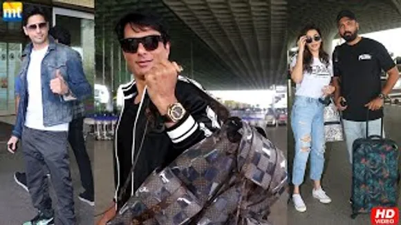 Media Say Sidharth Malhotra Nice Look, Sonu Sood offer His Bag to paps, Karishma Tanna With Husband at airport