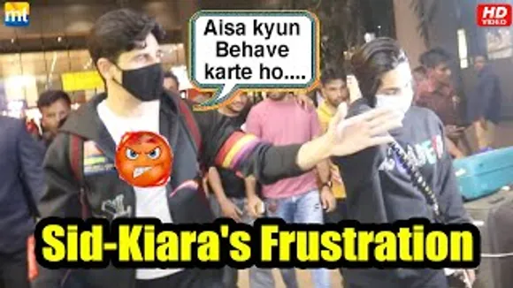 Sidharth Malhotra's irritation on Paps as he returns with GF Kiara Advani from Birthday Celebrations