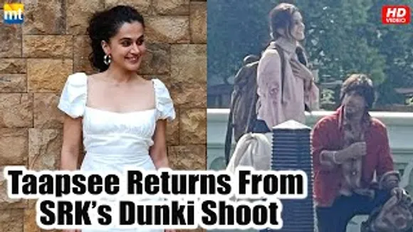 Shah Rukh Khan's Dunki actress Taapsee Pannu returns from London schedule, joins 'DoBaaraa' promotions