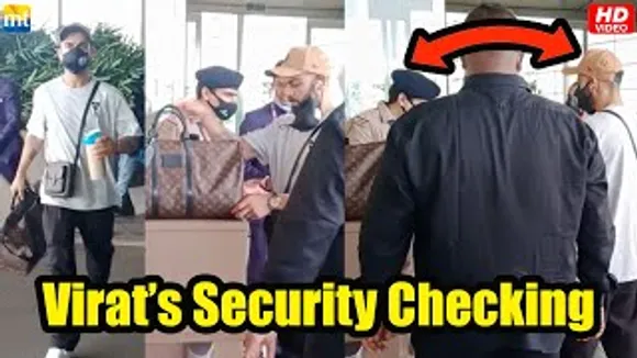 Indian Former Captain Virat Kohli fully support while Security Check at airport