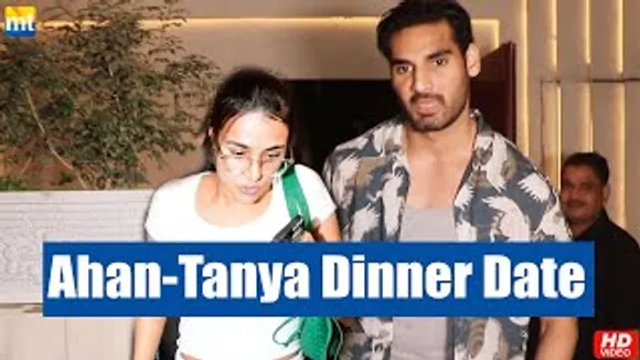 Soon-To-Be Married Ahan Shetty and his Girlfriend Tanya Shroff step out for a Dinner Date