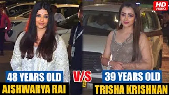 48 Years Old Aishwarya Rai Bachchan Looking Like This With Weird Nose VS 39 Years Old South Beauty Trisha Krishnan At PS-1 Event