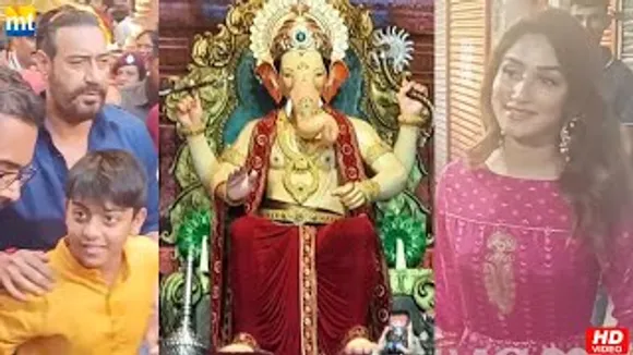 Ajay Devgn shows his "Bholaa" Look, Beard and Long Hair, Donal Bisht at Lalbaug Cha Raja 2022