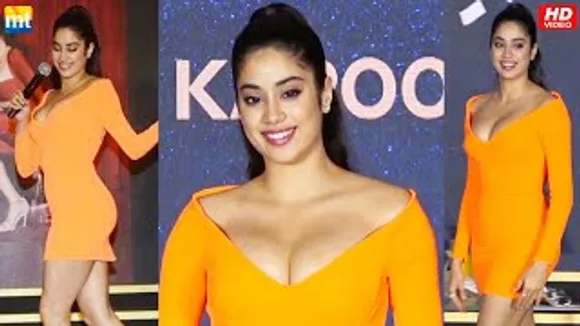 Janhvi Kapoor looks ultimate in a sexy orange bodycon dress at ALDO festive launch event