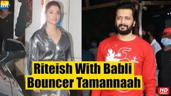 Babli Bouncer Tamannaah Bhatia Stuns Silver Outfit as she shoots with Riteish Deshmukh