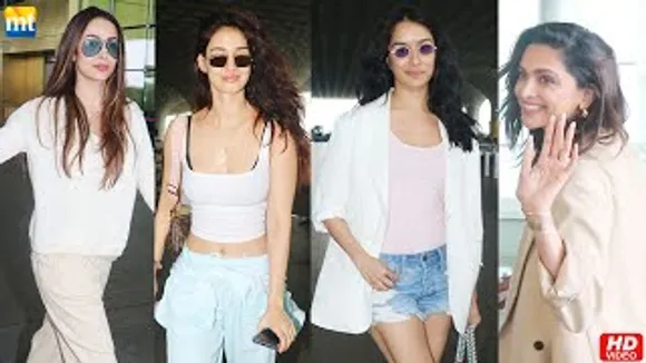 Deepika Padukone, Malaika Arora, Shraddha Kapoor in Shorts, Disha Patani, Hema Malini at airport