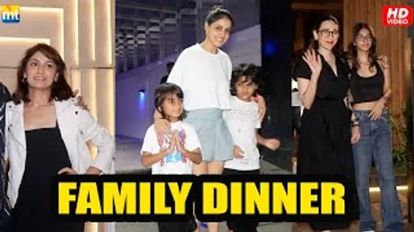 Bollywood's Moms Genelia Deshmukh & Karisma Kapoor Take Their Kids On Family Dinner