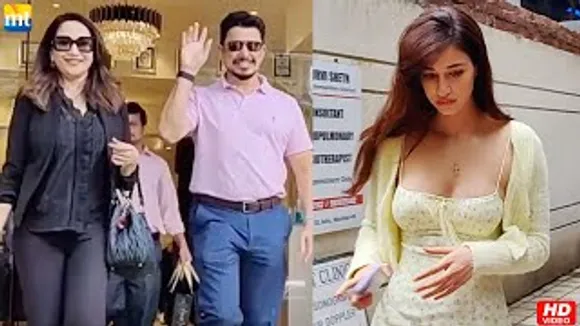 Disha Patani at Rohit Dhawan's office, Dhak Dhak Girl Madhuri Dixit with her Hubby Dr. Nene in Juhu