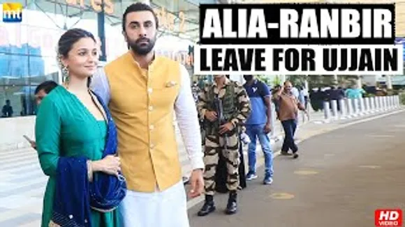 Shiva Ranbir Kapoor & Isha Alia Bhatt head to Ujjain's Jyotirlinga ahead of 'Brahmastra' release