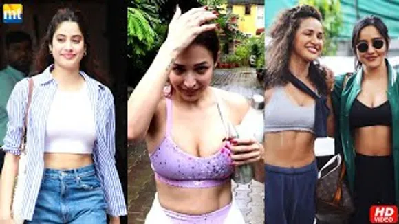 Janhvi Kapoor, Malaika Arora, Neha Sharma & Aisha Sharma Kick Start Their Week With Fitness Regime