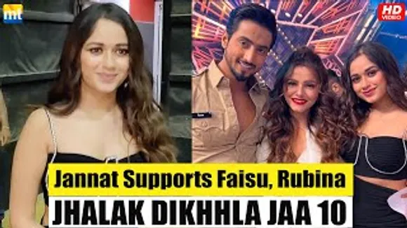 Jannat Zubair comes to Support rumoured BF Faisu & BFF Rubina Dilaik On Jhalak Dikhla Jaa 10 Sets