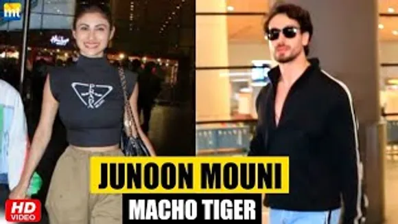 Junoon aka Mouni Roy looks happy after Brahmastra HIT 200 Crore, Action King Tiger Shroff Spotted At Airport