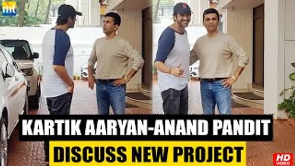 Shehzada Kartik Aaryan at Anand Pandit's office to discuss his new Project