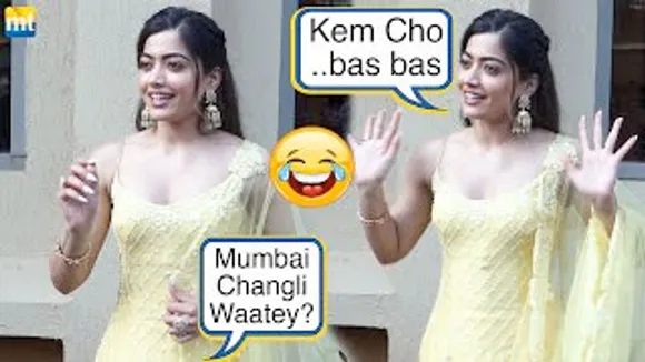 Rashmika Mandanna's sweet reply in GUJARATI 'Kem Cho Mumbai' And Dance with Govinda on Sami Sami