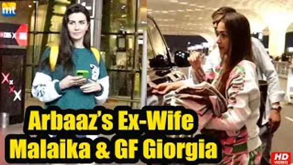 Arbaaz Khan's EX-Wife Malaika Arora & GF Giorgia Andriani seen at airport