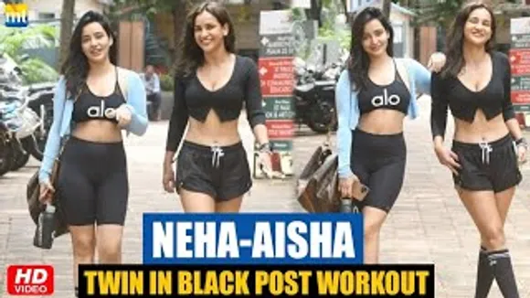 Neha Sharma & Aisha Sharma Slay together in Gym outfit at Bandra