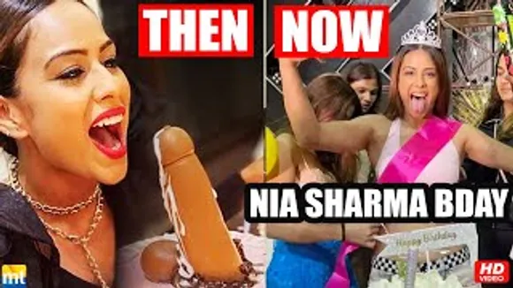 Birthday Girl Nia Sharma who got trolled for VULGAR Birthday Cake, uses Normal Cake this Year