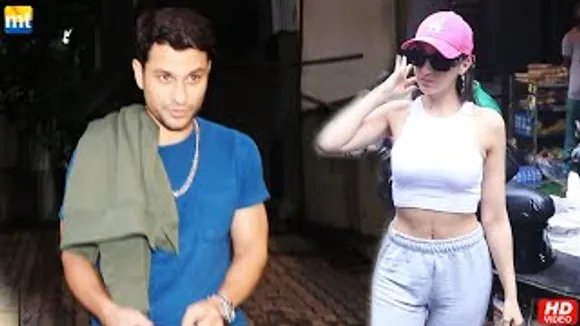 HOT Nora Fatehi flaunts her ABS at salon, Kunal KemmuAT Farhan's Office for Madgaon Express