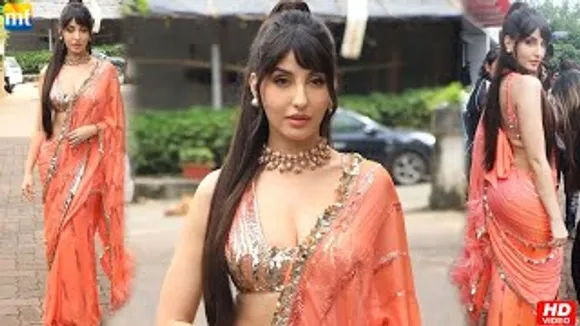 Super Judge Nora Fatehi stuns in stylish saree on Jhalak Dikhla Jaa 10 Sets