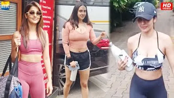 Pooja Hegde returns to Gym from SIIMA, Fitness Buddies Malaika Arora & Akansha Ranjan Kapoor in Yoga pants