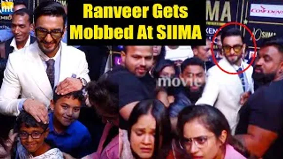 Ranveer Singh gets mobbed at SIIMA Red Carpet Awards, Fans go Crazy, rush to take selfie