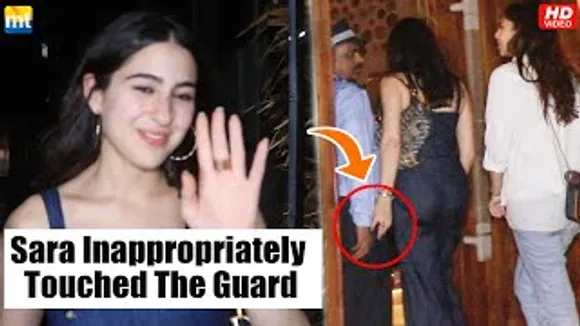 DRUNK Sara Ali Khan inappropriately touched the security guard video goes VIRAL at restaurant