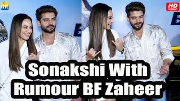 Double XL Sonakshi Sinha with Rumour BF Zaheer Iqbal seen together at A restaurant