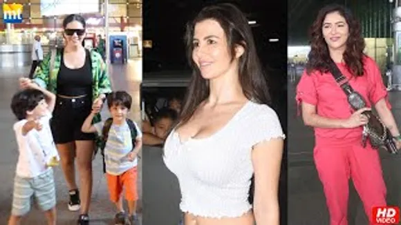 Sunny Leone with Kids, Giorgia Andriani looks HOT in white Top, Ridhima Pandit, Kaanta Laga Shefali Jariwala At The Airport