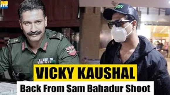 Vicky Kaushal returns from Sam Bahadur Shoot, hides his look with Mask