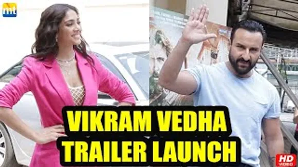 Vedha Hrithik Roshan absent, Vikram aka Saif Ali Khan arrives at 'Vikram Vedha' Trailer Preview