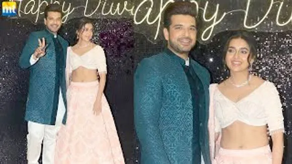 Bollywood's most adorable couple Tejasswi Prakash & Karan Kundrra at Bhushan Kumar's Diwali Party