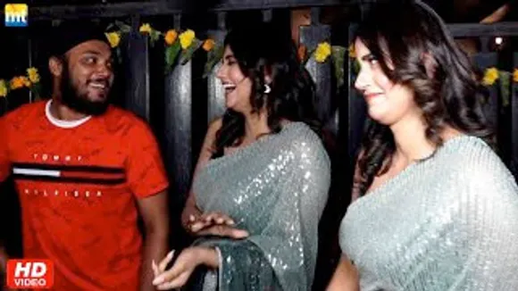 Watch Anjali Arora's reaction when fans does Funny step on her Kaccha Baadam Viral Song