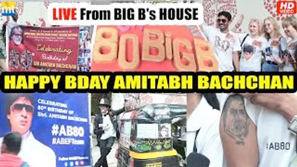 Megastar Amitabh Bachchan's crazy fans wait outside his house, scream his name to make him come out