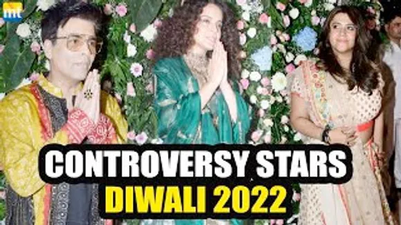 Kangana Ranaut, Karan Johar, Ekta Kapoor seen together amidst controversies At The Later's Diwali Party