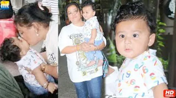 Comedian Bharti Singh's Cute & Funny moment with her son GOLA at airport