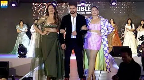 Sonakshi Sinha with her rumoured BF Zaheer Iqbal And Huma Qureshi At Mid-Day Glitz & Glam Awards 2022