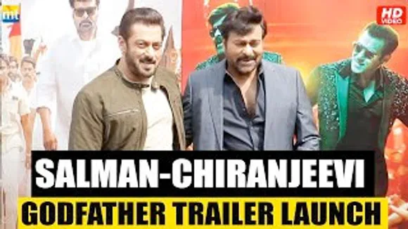 Megastar Salman Khan & Chiranjeevi GRAND Entry at Godfather Hindi Trailer Launch in Mumbai