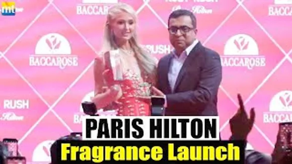 Hollywood Actress Paris Hilton's grand entry at her new fragrance line Ruby Rush