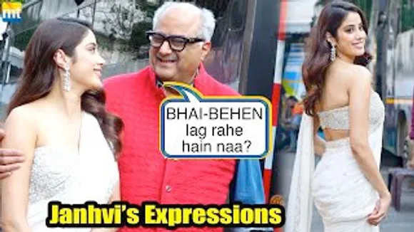Boney Kapoor Calls daughter Janhvi Kapoor his Sister in front of Camera During Mili Promotions