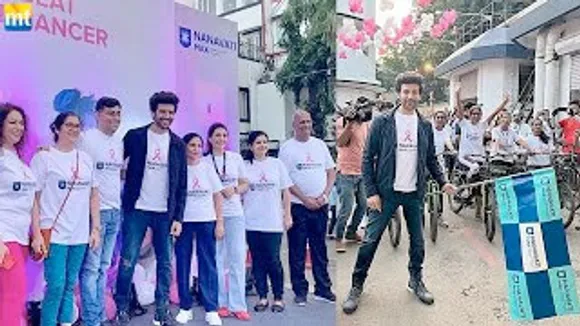 Kartik Aaryan flags off Ride to beat breast cancer and raise awareness at Nanavati Hospital