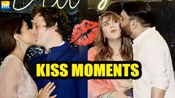 Kapil Sharma kisses wife Ginni & Shriya Saran kisses her husband at Bhushan Kumar's Diwali Bash