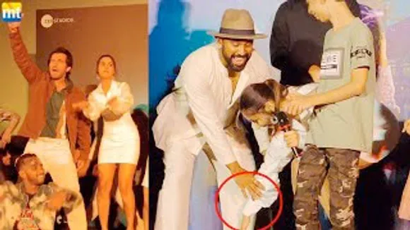 Nikita Dutta touches Bosco Martis' Feet on Stage, Aditya Seal's Crazy Dance At 'Rocket Gang' Trailer Launch