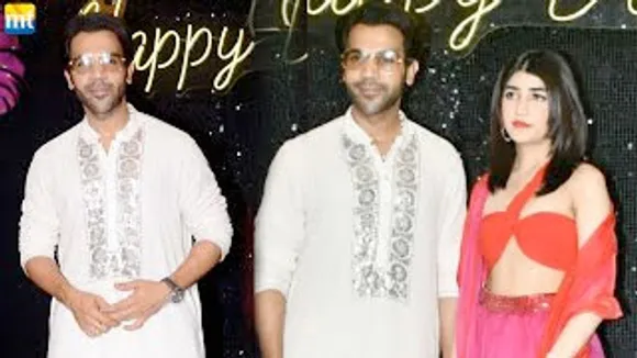 Rajkummar Rao poses with his Mysterious Girl at Bhushan Kumar & Kishan Kumar's Diwali Party