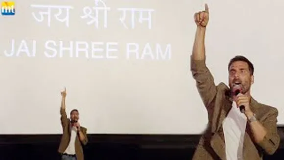LIVE Singing of Jai Shree Ram song by Akshay Kumar At Ram Setu Anthem Launch