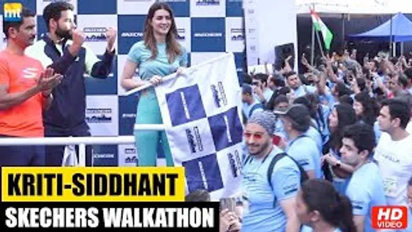 Delhi Girl Kriti Sanon & UP guy Siddhant Chaturvedi support Skechers Mumbai Walkathon 2022