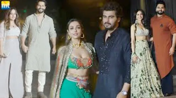Malaika Arora-Arjun Kapoor, Varun Dhawan-Natasha Dala, Rakul Preet Singh-Jackky Bhagnani, Rajkummar Rao-Patralekha at Sonam Kapoor's Diwali Bash