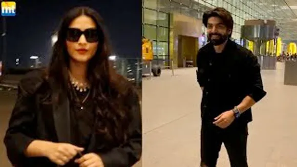 Sonam Kapoor flies out keeping her Son Vayu at home, Gurmeet Choudhary all in black at airport